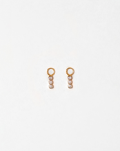 Load image into Gallery viewer, Three Bar Diamond Hoop Earrings Set