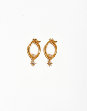 Load image into Gallery viewer, Star Diamond Hoop Earrings Set