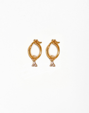 Load image into Gallery viewer, Trinity Diamond Hoop Earrings Set