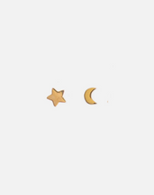 Load image into Gallery viewer, Kids Moon-Star Studs Pair