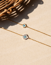 Load image into Gallery viewer, Mini Clover Evil Eye Diamond Bracelet - STAC Fine Jewellery