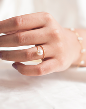 Load image into Gallery viewer, Suspended Pearl Ring - STAC Fine Jewellery