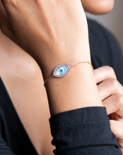 Load image into Gallery viewer, Marquise Evil Eye Diamond Bracelet - STAC Fine Jewellery