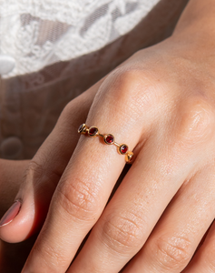 Garnet Birthstone Ring, Capricorn - STAC Fine Jewellery