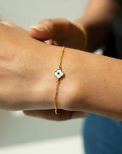 Load image into Gallery viewer, Mini Clover Evil Eye Bracelet - STAC Fine Jewellery