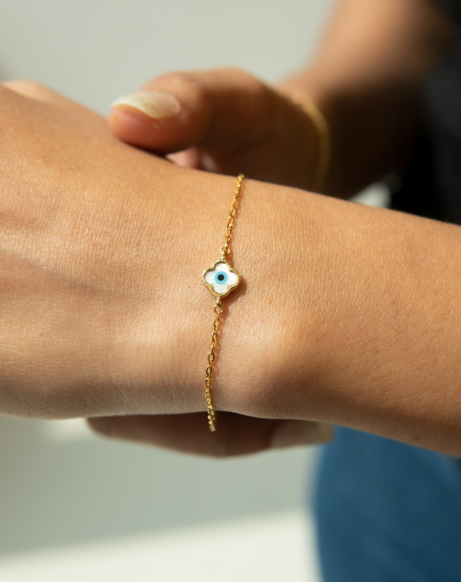 Evil eye online real gold bracelet