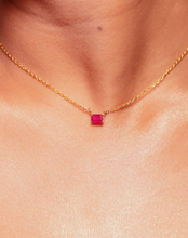 Load image into Gallery viewer, Solo Rectangle Ruby Necklace - STAC Fine Jewellery