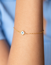 Load image into Gallery viewer, Mini Clover Evil Eye Bracelet - STAC Fine Jewellery