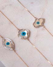 Load image into Gallery viewer, Hamsa Hand Evil Eye Diamond Bracelet - Bold - STAC Fine Jewellery