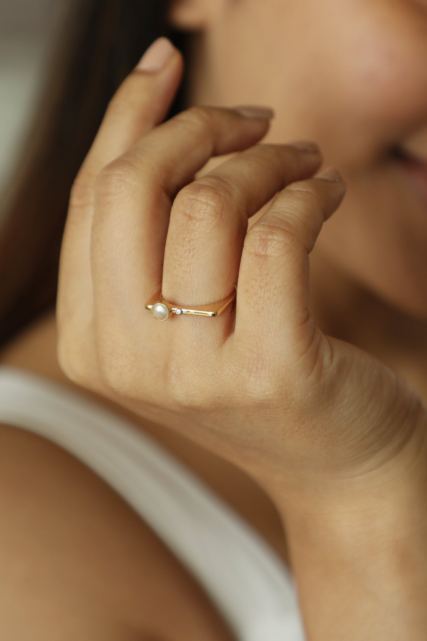 Luminous Pearl Ring