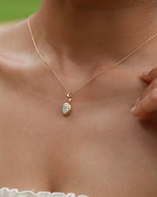 Load image into Gallery viewer, Matte Oval Lab-Grown Diamond Pendant