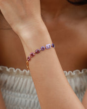 Load image into Gallery viewer, Rainbow Gemstone Enamel Tennis Bracelet