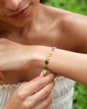 Load image into Gallery viewer, Rainbow Gemstone Enamel Tennis Bracelet