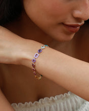 Load image into Gallery viewer, Rainbow Gemstone Enamel Tennis Bracelet