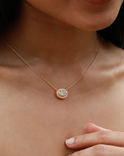 Load image into Gallery viewer, Curvy Oval Lab-Grown Diamond Enamel Pendant