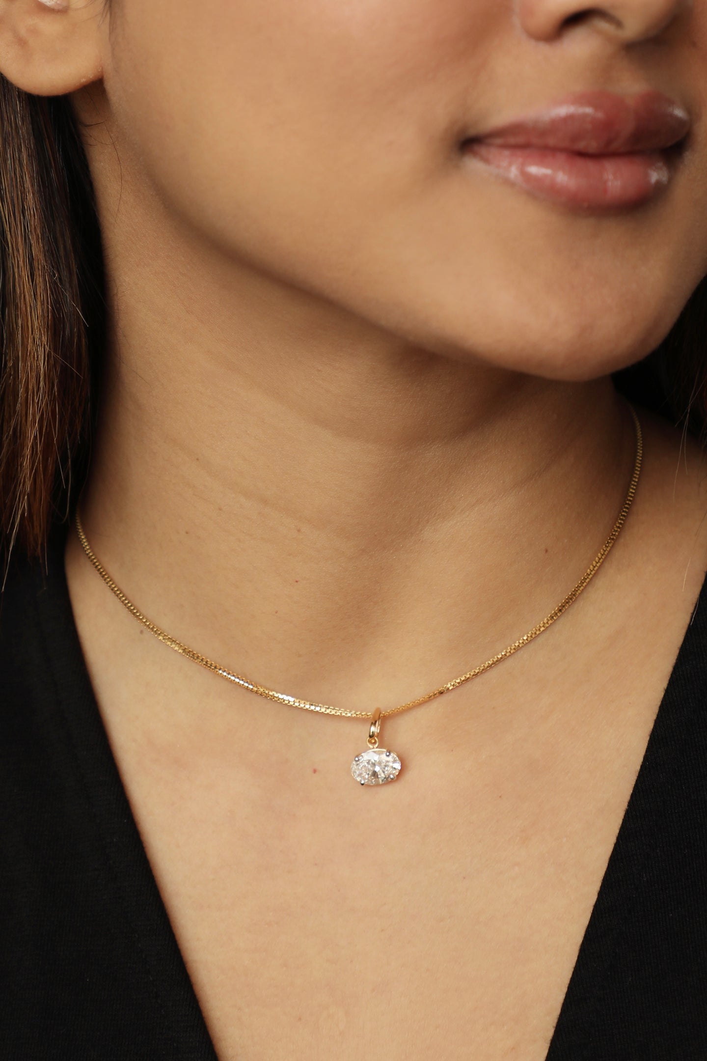 Lab Grown Diamond Oval Pendant