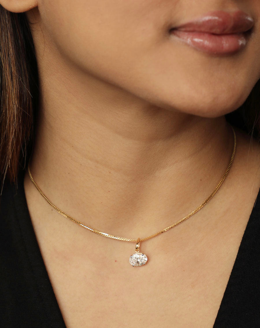 Lab Grown Diamond Oval Pendant