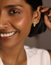 Load image into Gallery viewer, Wired Emerald Cut Hoops