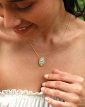 Load image into Gallery viewer, Curvy Marquise Lab-Grown Diamond Enamel Pendant