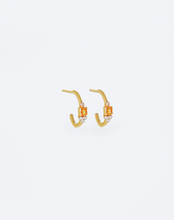 Load image into Gallery viewer, Citrine Diamond Earrings White Background Image