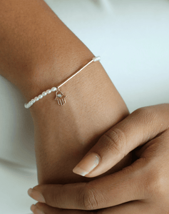 Pearl Gold Hamsa Bracelet