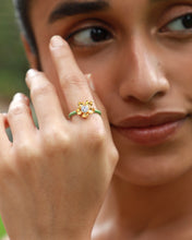 Load image into Gallery viewer, Bloom Lab-Grown Diamond Mint Green Enamel Ring