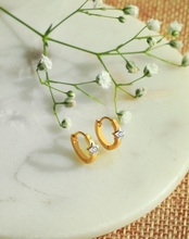 Load image into Gallery viewer, Kids Bright Star Diamond Hoops