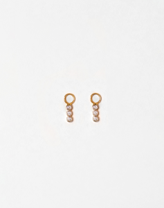 Three Bar Diamond Hoop Charms