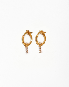 Three Bar Diamond Hoop Charms