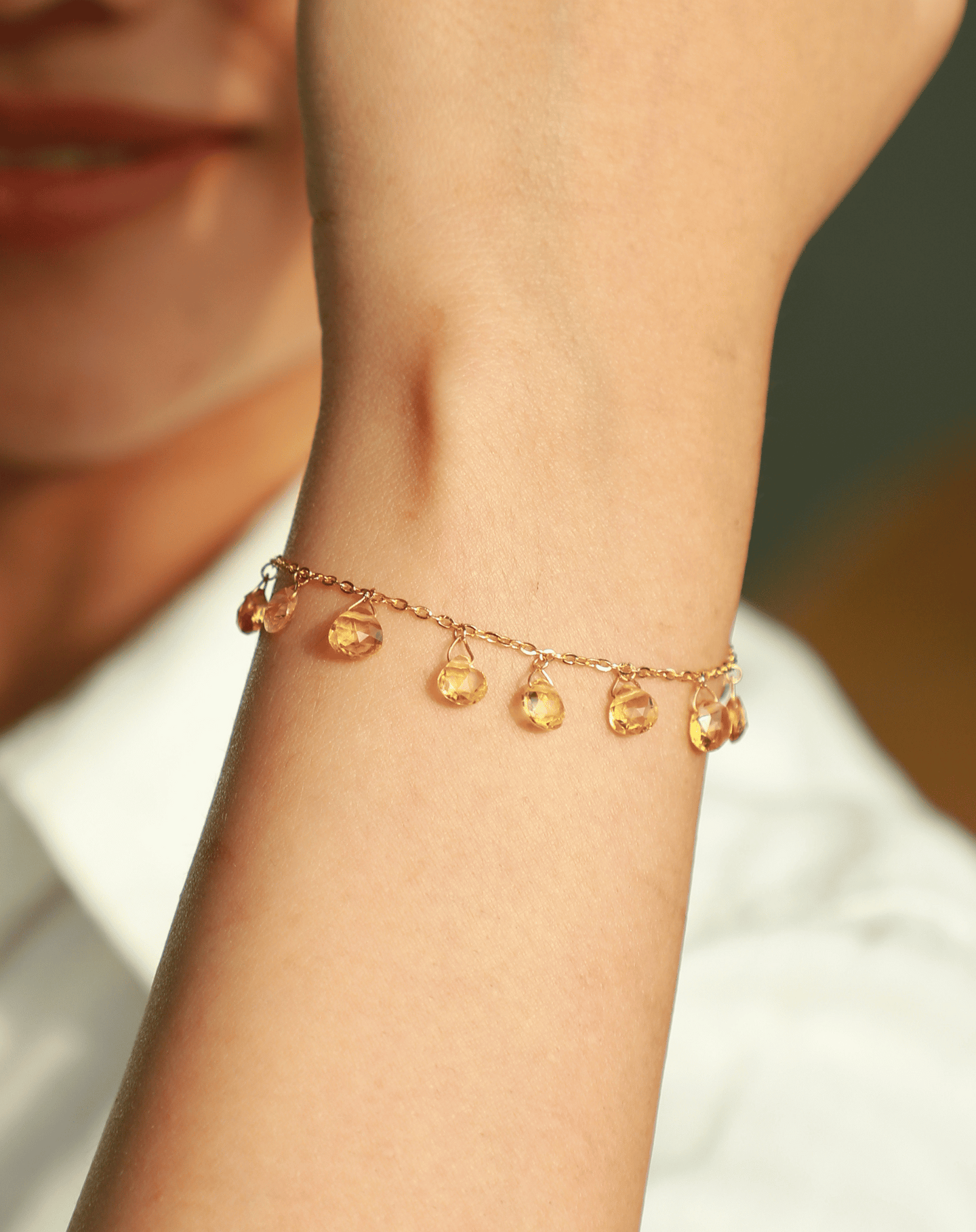 Yellow gold 2025 citrine bracelet