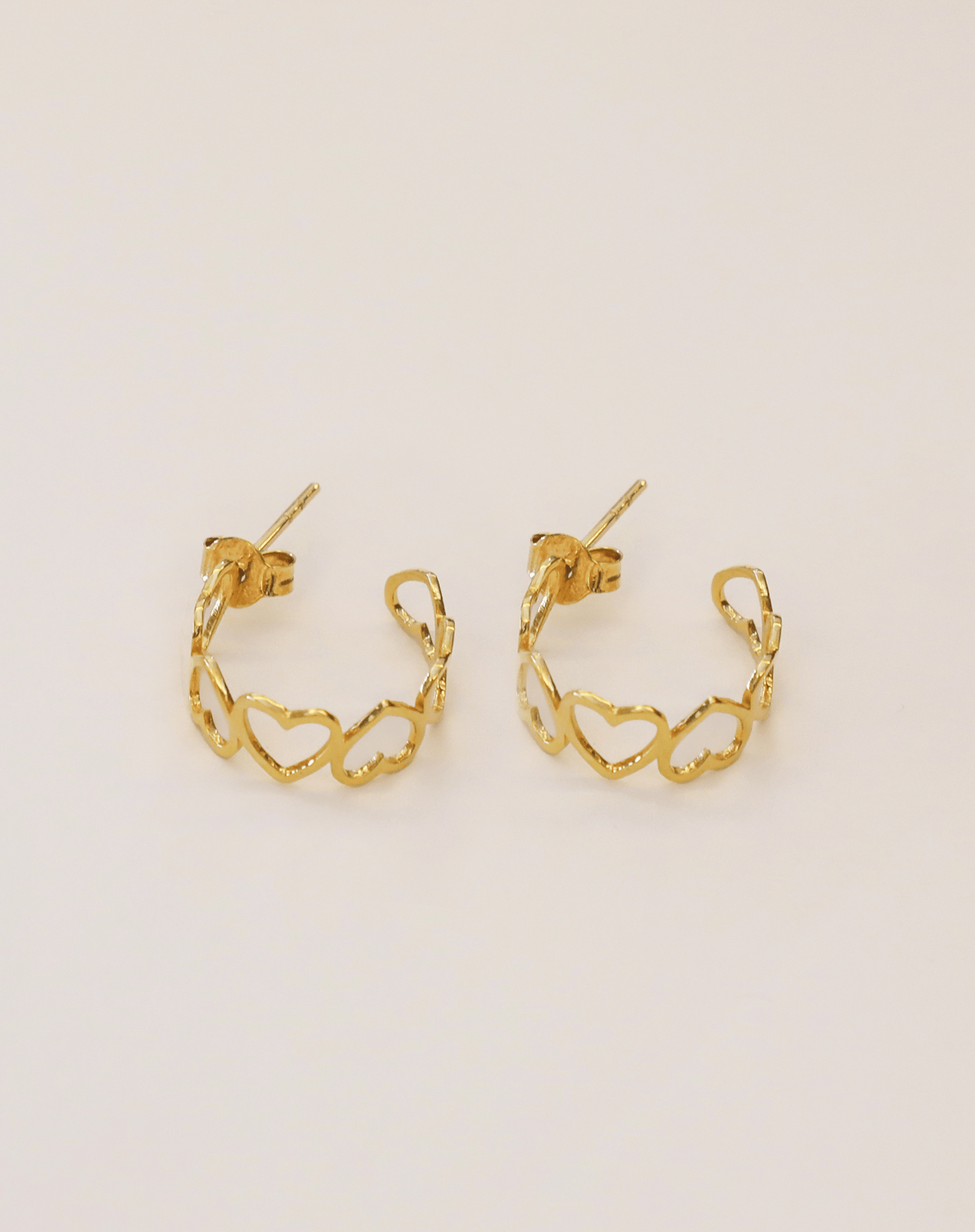 Heart Of Gold Hoops - Bold