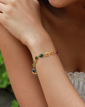 Load image into Gallery viewer, Rainbow Gemstone Enamel Tennis Bracelet