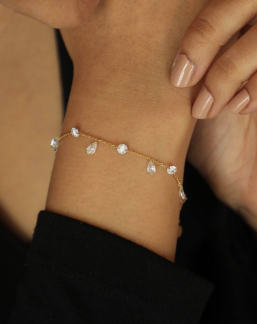 Dangling Lab Grown Diamonds Bracelet