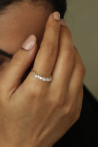 Lab Grown Diamond Tube Chain Ring