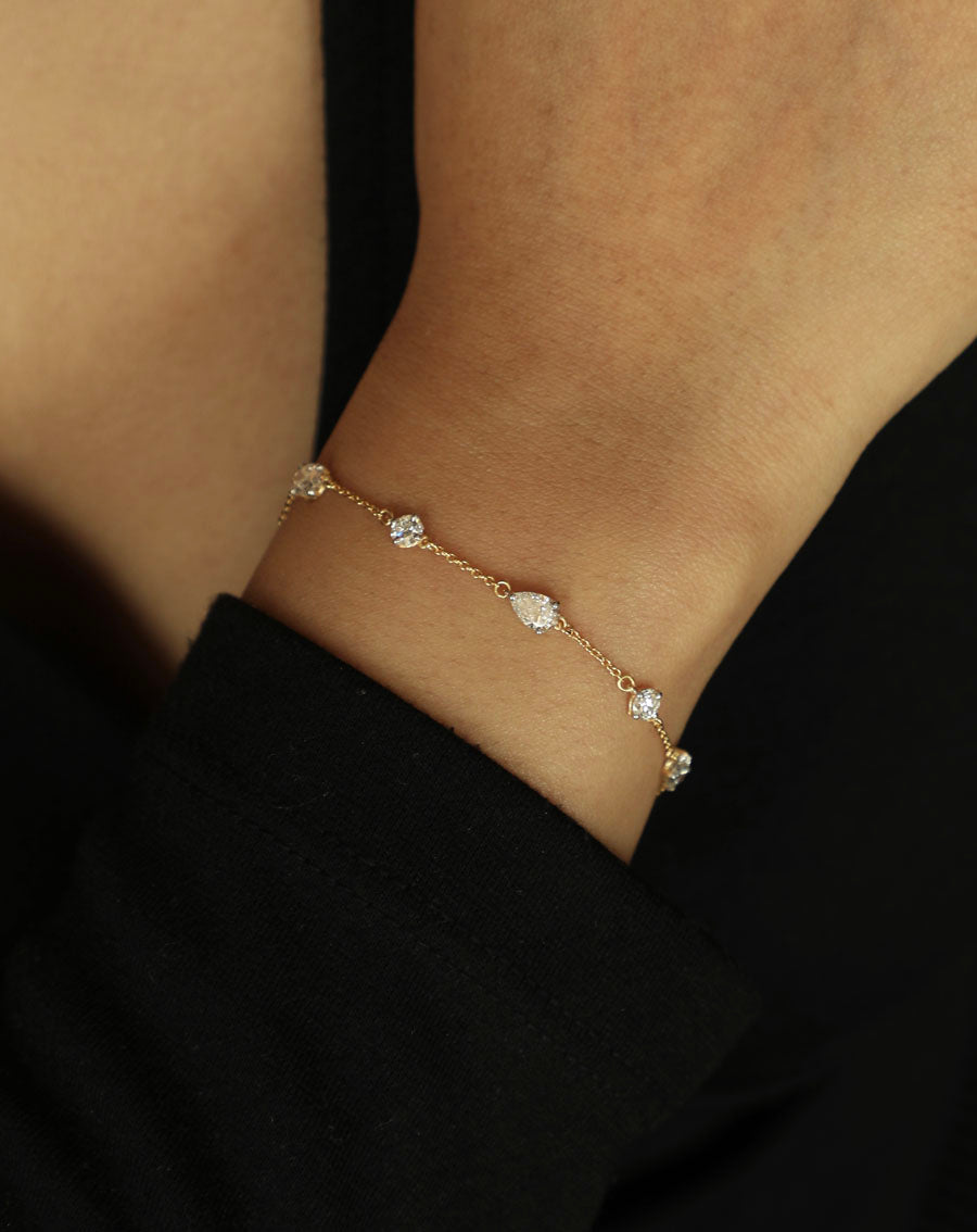 Mixed Shape Lab Grown Diamond Bracelet