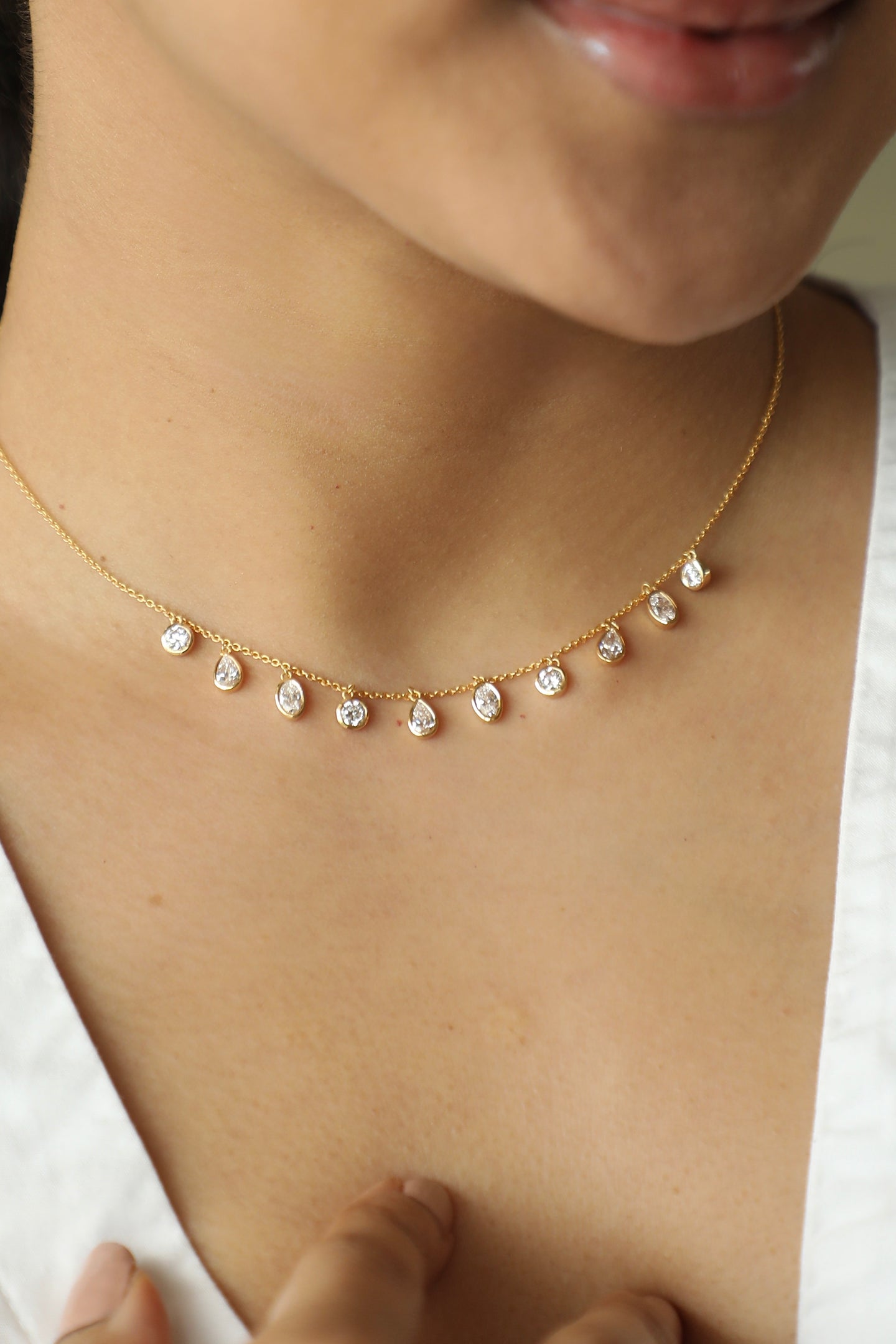 Mixed Shape Lab Grown Diamond Necklace