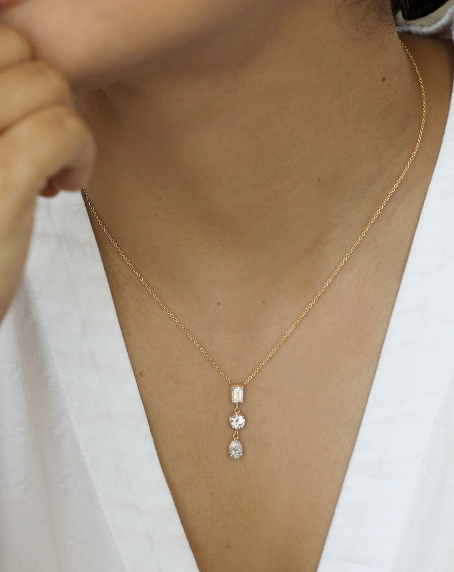 Lab Grown Diamond Drop Necklace