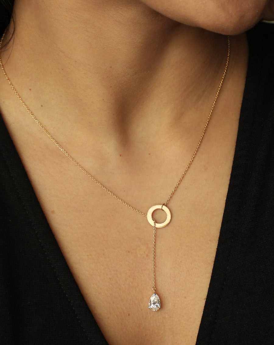 Dewdrop Lab Grown Diamond Lariat Necklace