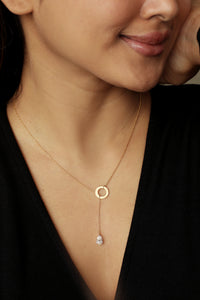 Dewdrop Lab Grown Diamond Lariat Necklace