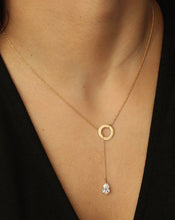 Load image into Gallery viewer, Dewdrop Lab Grown Diamond Lariat Necklace