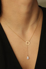 Load image into Gallery viewer, Dewdrop Lab Grown Diamond Lariat Necklace