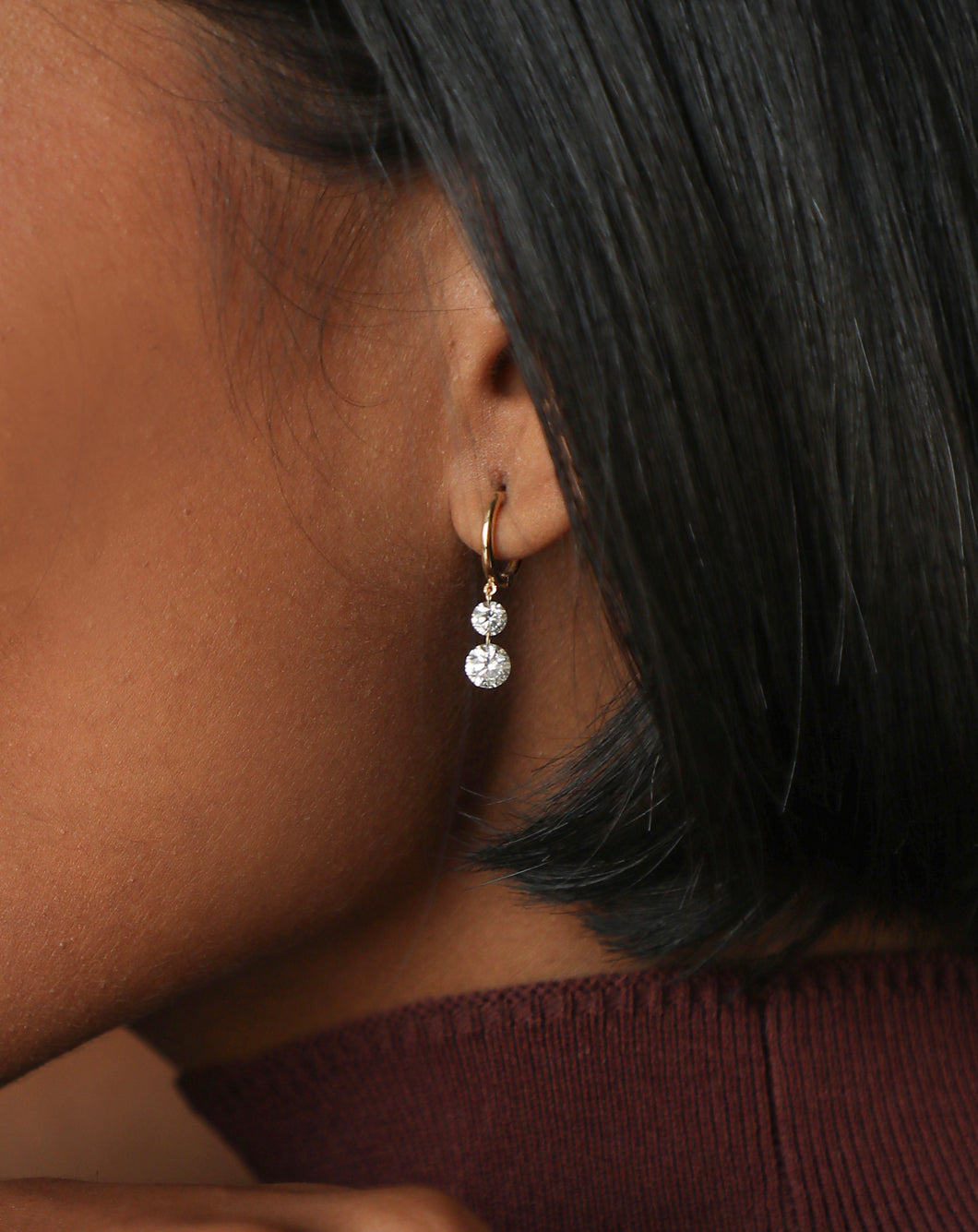 Duo Drop Lab-Grown Diamond Earrings