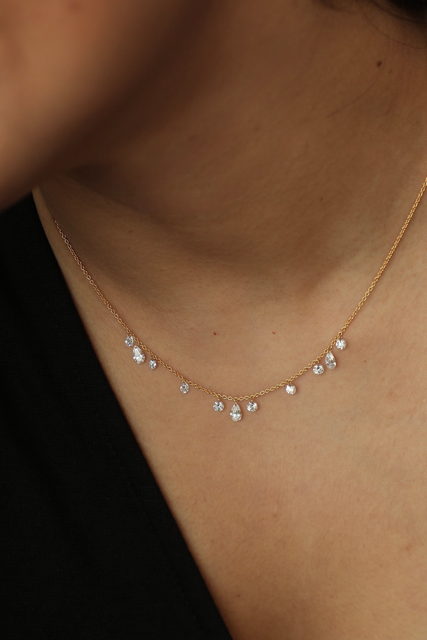 Lab Grown Diamond Stars Chain Necklace