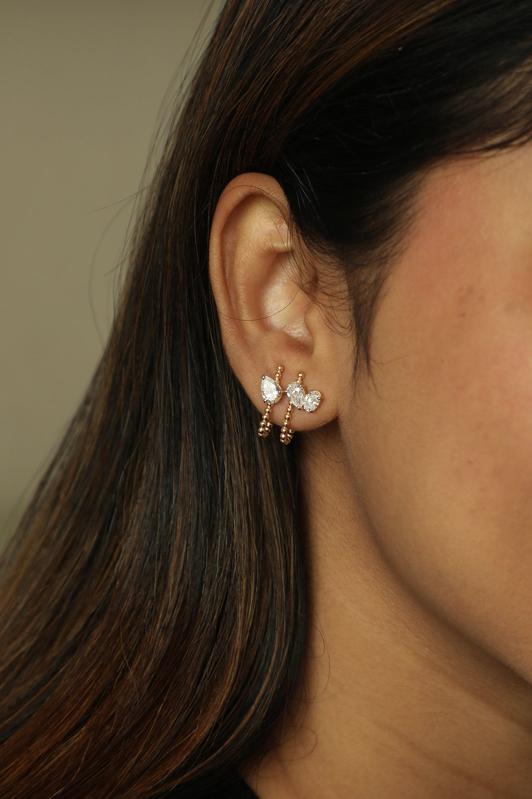 Lab Grown Diamond Twisty Earrings