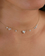 Load image into Gallery viewer, Heart Dangling Lab-Grown Diamond Necklace