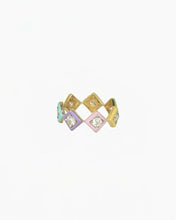 Load image into Gallery viewer, Diamond Enamel Statement Ring