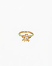 Load image into Gallery viewer, Bloom Lab-Grown Diamond Mint Green Enamel Ring