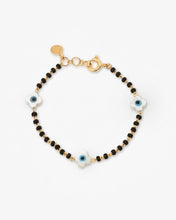 Load image into Gallery viewer, Kids Three Clover Evil Eye Bracelet - Nazariya