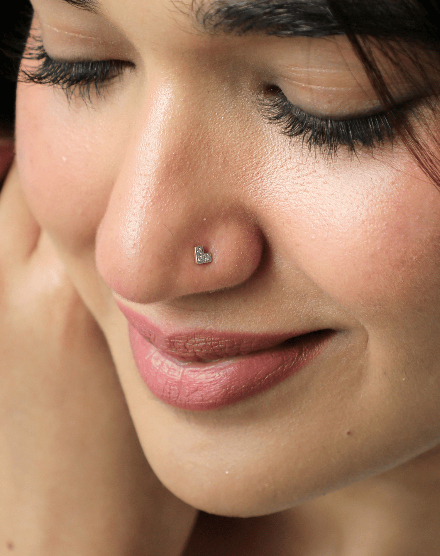 Pin Nose Ring For Girls Sterling Silver Nose Pin With Single Pearl