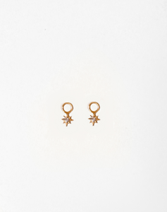 Star Diamond Hoop Earrings Set